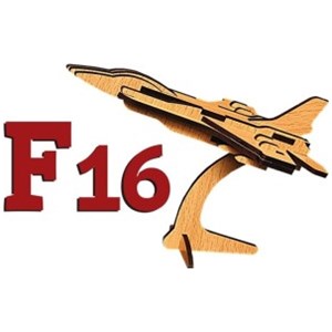 پازل سه بعدی چوبی 21 تکه Pershang Wooden F16 3D Puzzle_اسباب بازی  