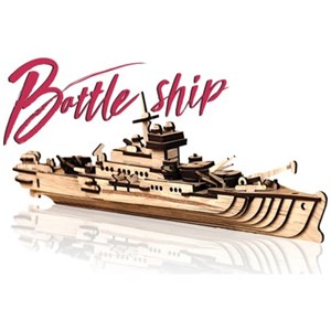 پازل سه بعدی چوبی 132 تکه مدل کشتی جنگی Pershang Wooden Battleship 3D Puzzle_اسباب بازی 
