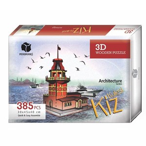  پازل سه بعدی چوبی 385 تکه Pershang Wooden Kiz Kulsi 3D Puzzle_ اسباب بازی 