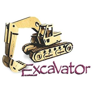 پازل سه بعدی چوبی 134 تکه Pershang Wooden Excavator 3D Puzzle_اسباب بازی 