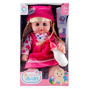 عروسک موزیکال دخترانه بیبی بورن صورتی Baby Huan_اسباب بازی 