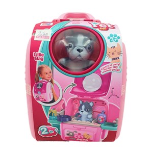 کوله پشتی ست نگهداری سگ خانگی رنگ صورتی_اسباب بازی