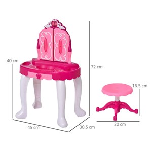 ست اسباب بازی میز آرایش صندلی دار موزیکال همراه با ریموت عصای جادویی مدل 00818_اسباب بازی