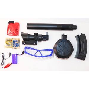 تفنگ اسباب بازی شارژی تیر ژله ای دو حالته با قدرت 20000 دور در دقیقه_اسباب بازی