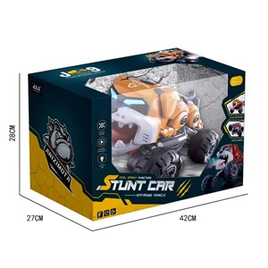 ماشین کنترلی شارژی دودزا طرح سگ بولداگ Bulldog Stunt Spray RC Car_اسباب بازی