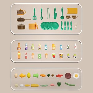 ست اسباب بازی آشپزخانه سایز بزرگ موزیکال و چراغدار 57 قطعه_اسباب بازی