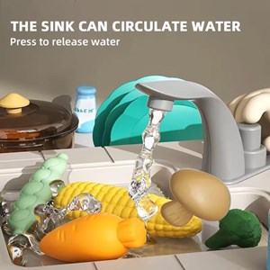 ست اسباب بازی آشپزخانه سایز بزرگ موزیکال و چراغدار 57 قطعه_اسباب بازی