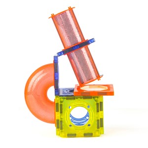 اسباب بازی ساختنی تایل مگنتی 75 قطعه چراغدار مدل Light Magnetic Blocks_اسباب بازی