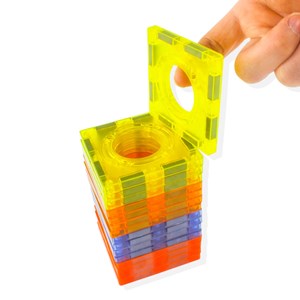 اسباب بازی ساختنی تایل مگنتی 75 قطعه چراغدار مدل Light Magnetic Blocks_اسباب بازی