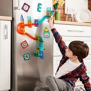 اسباب بازی ساختنی تایل مگنتی 75 قطعه چراغدار مدل Light Magnetic Blocks_اسباب بازی