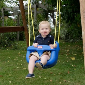 تاب بازی کودک رنگ آبی مدل MGA - Little Tikes - High Back Toddler Swing_اسباب بازی