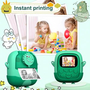 دوربین عکاسی و فیلمبرداری دیجیتال کودک با چاپ فوری حرارتی و رم 32 گیگ سبز_اسباب بازی