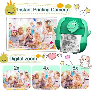 دوربین عکاسی و فیلمبرداری دیجیتال کودک با چاپ فوری حرارتی و رم 32 گیگ سبز_اسباب بازی