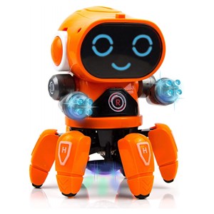 ربات اسباب بازی طرح شش پا نارنجی BOT ROBOT Toys NO ZR142-1_اسباب بازی