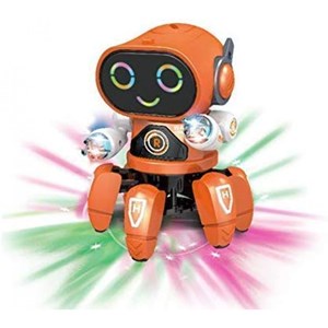 ربات اسباب بازی طرح شش پا نارنجی BOT ROBOT Toys NO ZR142-1_اسباب بازی