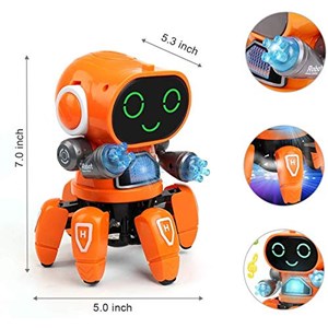 ربات اسباب بازی طرح شش پا نارنجی BOT ROBOT Toys NO ZR142-1_اسباب بازی