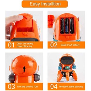 ربات اسباب بازی طرح شش پا نارنجی BOT ROBOT Toys NO ZR142-1_اسباب بازی