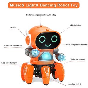 ربات اسباب بازی طرح شش پا نارنجی BOT ROBOT Toys NO ZR142-1_اسباب بازی