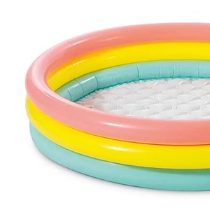 استخر بادی قطر 61 سانتیمتری کف بادی سفید اینتکس با رنگ ها پاستیلی_اسباب بازی