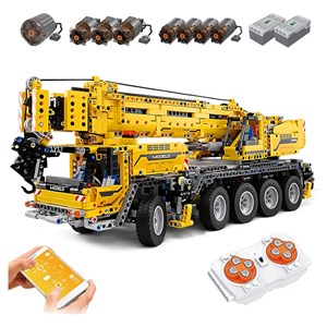 لگو تکنیک ماشین جرثقیل کنترلی 2590 قطعه با 8 موتور مدل Mould King 13101 _اسباب بازی