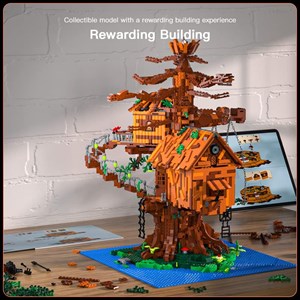 لگو کریتور خانه درختی چراغ دار 3958 قطعه مدل Mould King 16033 Tree House_اسباب بازی