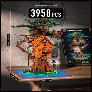 لگو کریتور خانه درختی چراغ دار 3958 قطعه مدل Mould King 16033 Tree House_اسباب بازی