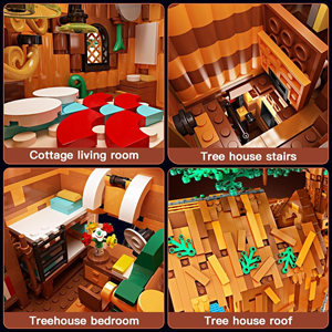 لگو کریتور خانه درختی چراغ دار 3958 قطعه مدل Mould King 16033 Tree House_اسباب بازی