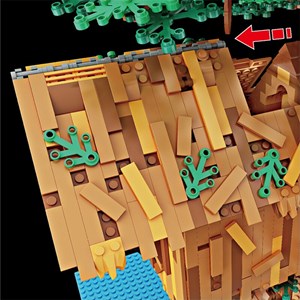 لگو کریتور خانه درختی چراغ دار 3958 قطعه مدل Mould King 16033 Tree House_اسباب بازی