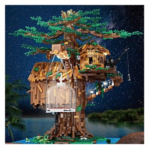 لگو کریتور خانه درختی چراغ دار 3958 قطعه مدل Mould King 16033 Tree House_اسباب بازی