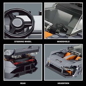 لگو تکنیک ماشین مسابقه مک لارن سننا 352 قطعه مدل Mould King Senna Car Model Building Set 27008_اسباب بازی