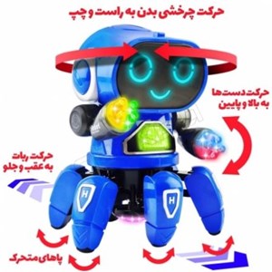 ربات اسباب بازی طرح شش پا آبی BOT ROBOT Toys NO ZR142-1_اسباب بازی