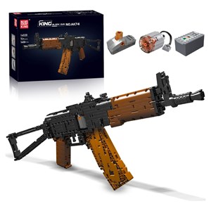 لگو کریتور تفنگ کلاشینکف 1418 قطعه با قابلیت تیر اندازی مدل MOULD KING 14020 AKS47_U Assault Rifle Gun_اسباب بازی