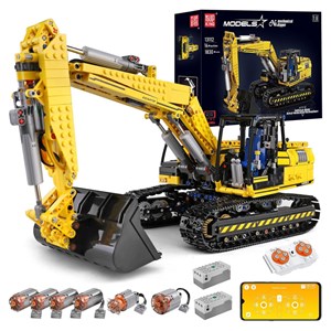 لگو تکنیک ماشین بیل مکانیکی کنترلی 1830 قطعه مدل MOULD KING 13112 Tracked Excavator Remote Controlled_اسباب بازی