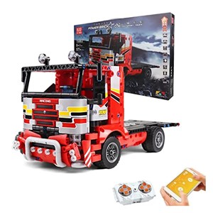 لگو تکنیک کامیون حمل و نقل کنترلی 577 قطعه مدل MOULD KING 15003 RC Transport Truck Remote Contro_اسباب بازی