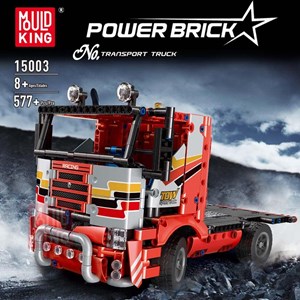 لگو تکنیک کامیون حمل‌ و نقل کنترلی 577 قطعه مدل MOULD KING 15003 RC Transport Truck Remote Contro_اسباب بازی