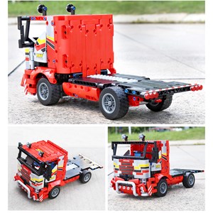 لگو تکنیک کامیون حمل‌ و نقل کنترلی 577 قطعه مدل MOULD KING 15003 RC Transport Truck Remote Contro_اسباب بازی