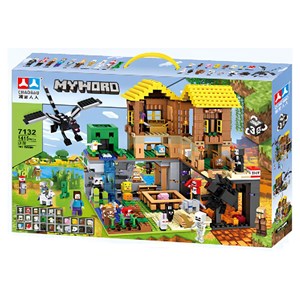 لگو ماینکرافت روستای کریپر با ساکنان 1415 قطعه مدل Minecraft My World 7132_اسباب بازی