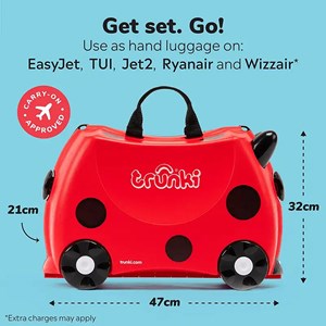 چمدان سواری کودک با ظرفیت 18 لیتر طرح کفشدوزک مدل 0092 Trunki 18L_اسباب بازی