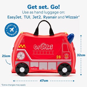 چمدان سواری کودک با ظرفیت 18 لیتر طرح ماشین آتش نشانی مدل 00254 Trunki 18L_اسباب بازی