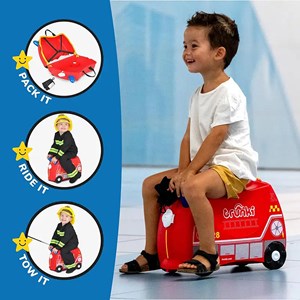چمدان سواری کودک با ظرفیت 18 لیتر طرح ماشین آتش نشانی مدل 00254 Trunki 18L_اسباب بازی