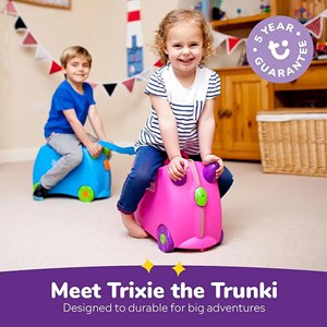 چمدان سواری کودک با ظرفیت 18 لیتر طرح صورتی مدل 0061 Trunki 18L_اسباب بازی