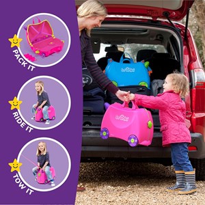 چمدان سواری کودک با ظرفیت 18 لیتر طرح صورتی مدل 0061 Trunki 18L_اسباب بازی