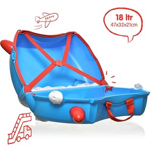 چمدان سواری کودک با ظرفیت 18 لیتر طرح هواپیما مدل 00351 Trunki 18L_اسباب بازی