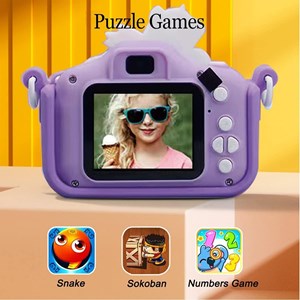 دوربین عکاسی و فیلمبرداری کودک طرح یونیکورن بنفش مدل XL_960_اسباب بازی