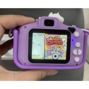 دوربین عکاسی و فیلمبرداری کودک طرح یونیکورن بنفش مدل XL_960_اسباب بازی