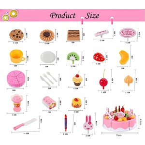 ست اسباب‌ بازی کیک تولد موزیکال 75 تکه مدل Musical Birthday Cake Playset 20_889_اسباب بازی