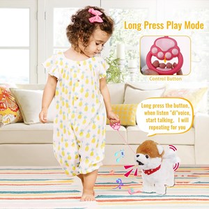 عروسک رباتیک هاپو پشمالو سخنگو و موزیکال با دسته ی کنترلی مدل Electric Singing Dog Toys 968_اسباب بازی