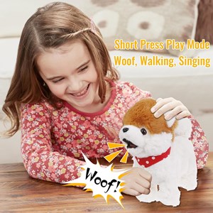 عروسک رباتیک هاپو پشمالو سخنگو و موزیکال با دسته ی کنترلی مدل Electric Singing Dog Toys 968_اسباب بازی