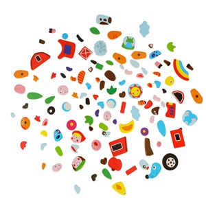 تخته سه کاره آهنربایی، وایت برد و تخته سیاه به همراه ماژیک و گچ رنگی طرح مزرعه شادی_اسباب بازی