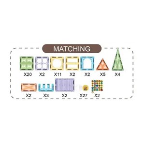 اسباب بازی ساختنی تایل مگنتی 80 قطعه مدل Magnetic Blocks_اسباب بازی